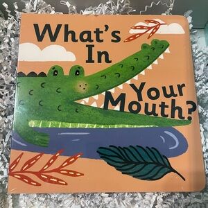 What’s in your mouth Children's Book with Crocodile Illustration